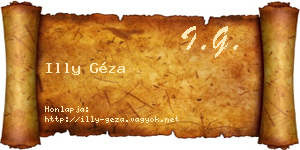 Illy Géza névjegykártya